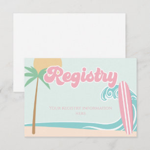 Carte D'accompagnement Liste de naissance Baby on Board Surfing Baby Show