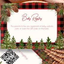 Liste de naissance bébé hiver plaid rouge chamois