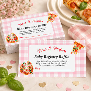 Carte D'accompagnement Liste de naissance pour Baby Shower sur le thème P