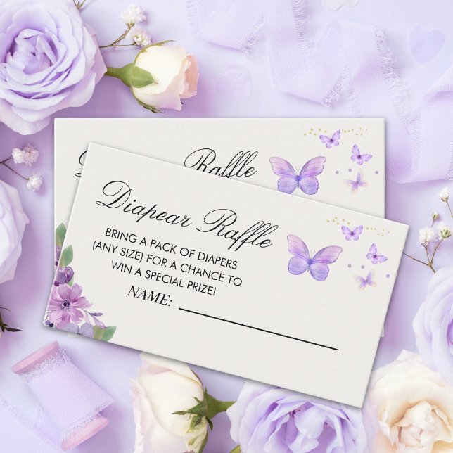 Carte D'accompagnement  Little Baby Butterfly is on The Way Baby shower (Créateur téléchargé)