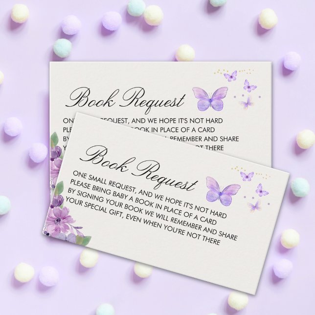 Carte D'accompagnement Little Baby Butterfly is on The Way Baby shower (Créateur téléchargé)
