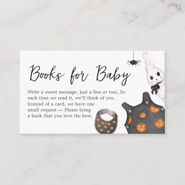 Carte D'accompagnement Little Boo Citrouille Halloween Baby Books for Bab (Devant)