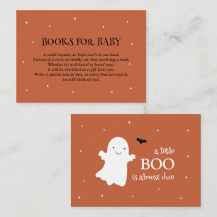 Carte D'accompagnement Little Boo Ghost Orange Livres pour bébé