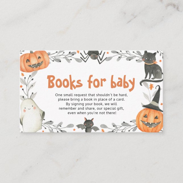 Carte D'accompagnement Little Boo Halloween Livres pour Baby Enclôture Ca (Devant)
