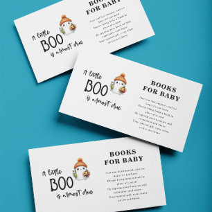 Carte D'accompagnement Little Boo Halloween Livres pour Baby shower bébé