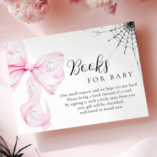Carte D'accompagnement Little Boo PINK Bow Baby shower Livres pour bébé