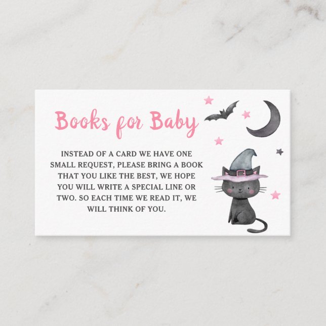 Carte D'accompagnement Little Boo Pink Ghost Halloween Livres pour bébé (Devant)