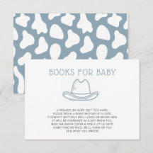 Little Cowboy Boy Baby Shower Book Request 