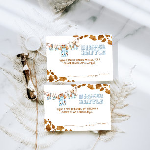 Carte D'accompagnement Little Cowboy Clothesline WildWest Boy Baby shower