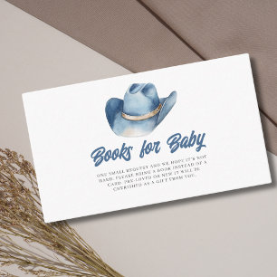 Carte D'accompagnement Little Cowboy Livres Bleus Pour Baby shower