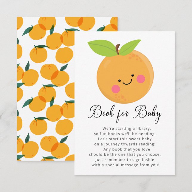 Carte D'accompagnement Little Cutie Baby shower Book for Baby Card (Devant / Derrière)