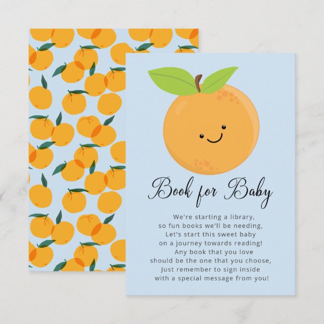 Carte D'accompagnement Little Cutie Boys Baby shower Book for Baby Card (Devant / Derrière)