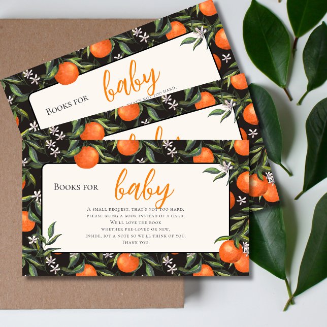 Carte D'accompagnement Little Cutie Citrus Livres pour le Baby shower (Créateur téléchargé)