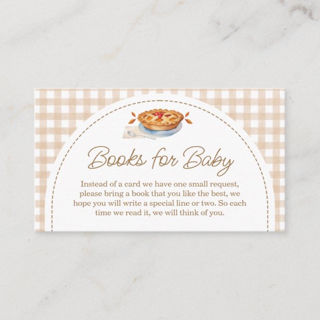 Carte D'accompagnement Little Cutie Pie En vichy Livres pour bébé (Devant)