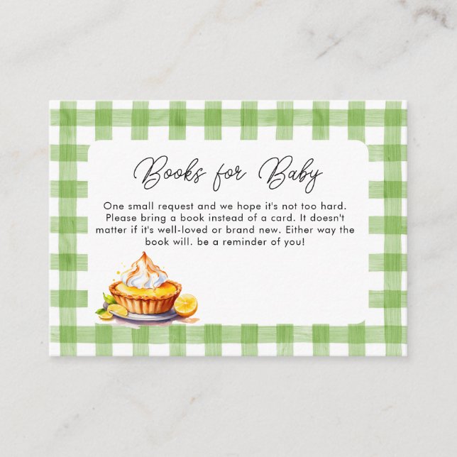 Carte D'accompagnement Little Cutie Pie En vichy Livres pour bébé (Devant)