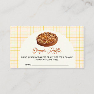 Carte D'accompagnement Little Cutie Pie Fall Thanksgiving Diaper Raffle
