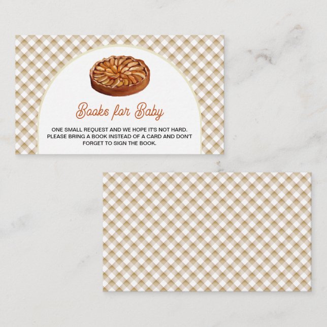 Carte D'accompagnement Little Cutie Pie Thanksgiving Livres pour bébé (Devant / Derrière)