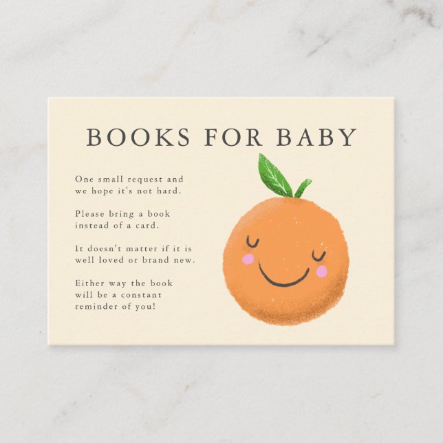 Carte D'accompagnement Little Cutie Thème Jaune Baby shower Demande (Devant)
