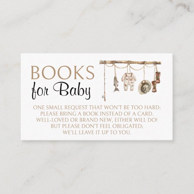 Carte D'accompagnement Little Fisherman Baby shower Livres pour bébé (Devant)