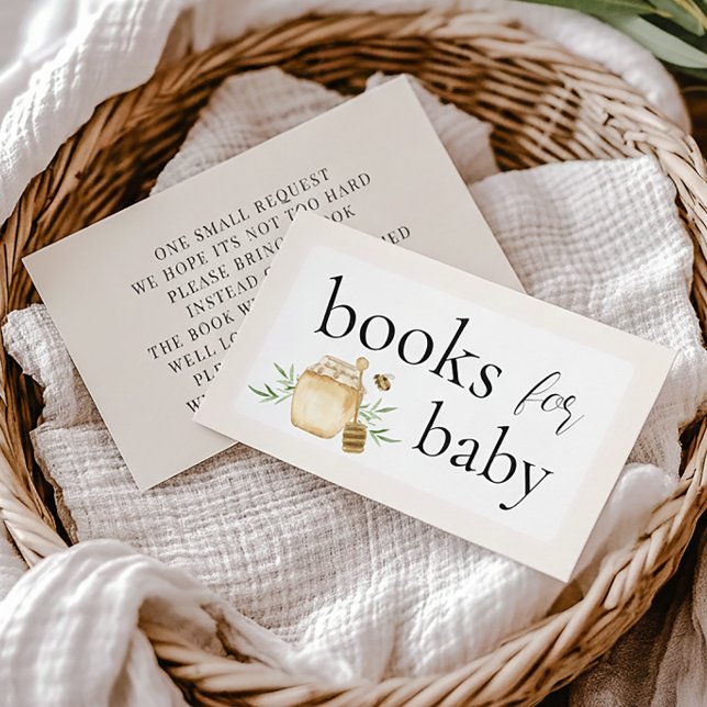 Carte D'accompagnement Little Honey Books For Baby Bee Baby Shower  (Créateur téléchargé)