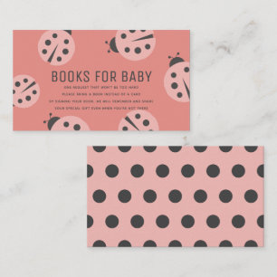 Carte D'accompagnement Little Love Bug Pink Ladybug Livres pour Baby show