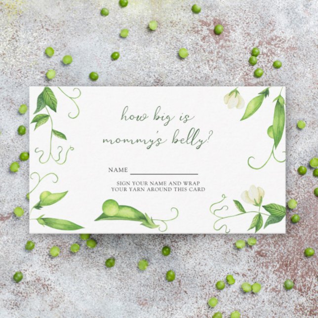Carte D'accompagnement Little Pea Baby Shower - How big is mommy's belly (Créateur téléchargé)