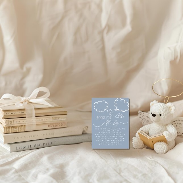 Carte D'accompagnement Little Piece of Heaven Blue Books For Baby (Little Piece of Heaven Blue Books For Baby Enclosure Card)