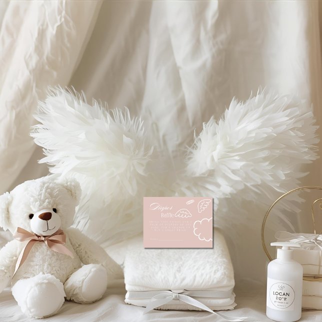 Carte D'accompagnement Little Piece of Heaven Pink Diaper Raffle Card (Little Piece of Heaven Pink Diaper Raffle Card)