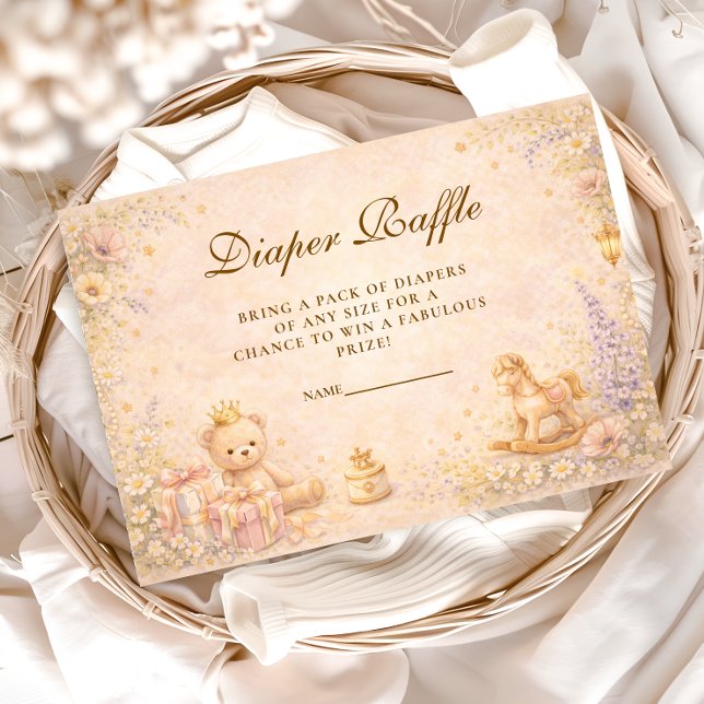 Carte D'accompagnement Little Princess Moon Diapper Raffle (Créateur téléchargé)