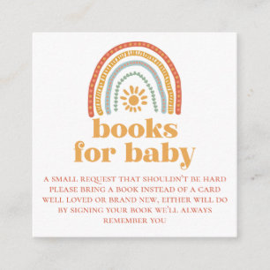 Carte D'accompagnement Little Ray of Sunshine Rainbow Books for baby card