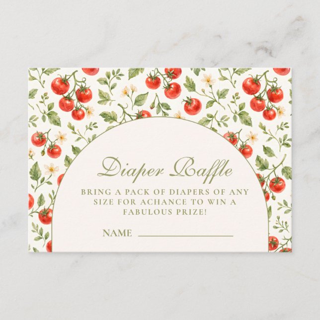 Carte D'accompagnement Little Sprout Botanical Diapper Raffle (Devant)