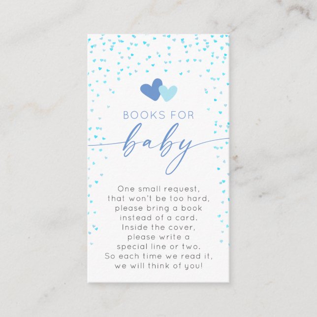 Carte D'accompagnement Little Sweetheart Blue Livres pour Baby Card (Devant)