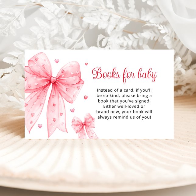 Carte D'accompagnement Little Sweetheart Cute Rose Bow Livres pour bébé (Créateur téléchargé)