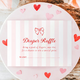 Carte D'accompagnement Little Sweetheart Diaper Raffle Card