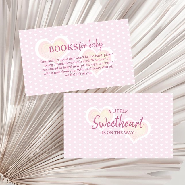 Carte D'accompagnement Little Sweetheart Girl Baby shower Livres pour béb (Créateur téléchargé)