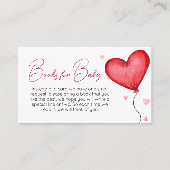Carte D'accompagnement Little Sweetheart Red Valentine Livres pour bébé (Devant)