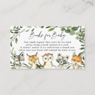 Carte D'accompagnement Little Woodland Livres Pour Baby Baby shower Card