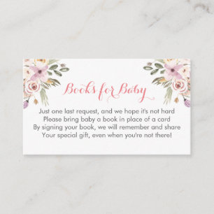 Carte D'accompagnement livre de baby showers en bois