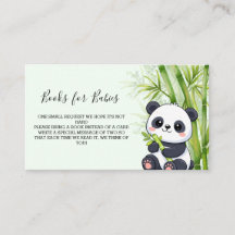 Livre de bambou Panda Bear pour bébé Baby Shower 