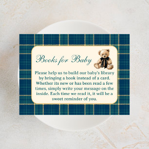 Carte D'accompagnement Livre de Demande de Plaid Vintage Teddy Bear pour 