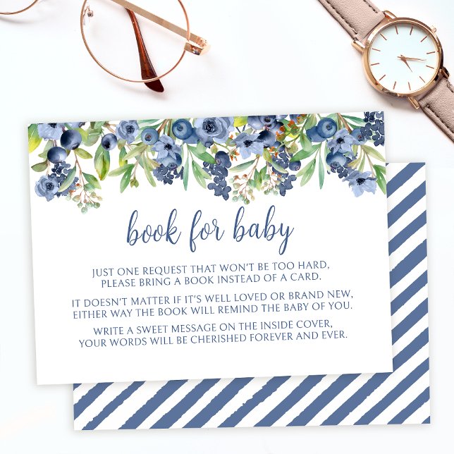 Carte D'accompagnement Livre de douche pour bébé Blueberry pour bébé pour (Créateur téléchargé)
