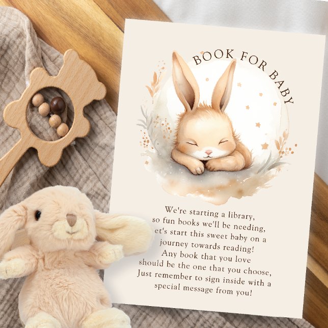 Carte D'accompagnement Livre de lapin de bois pour bébé (Créateur téléchargé)