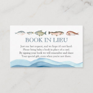 Carte D'accompagnement Livre de poisson en remplacement baby shower Insér