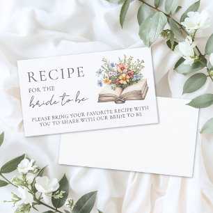 Carte D'accompagnement Livre de Recettes pour une Baby Shower Féminine