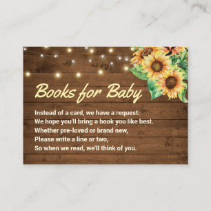 Carte D'accompagnement Livre de tournesol jaune pour arroser le Baby show