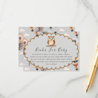 livre de Woodland Owl Brun Chevron aquarelle
