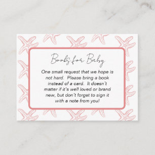 Carte D'accompagnement Livre Demande pour la Baby Shower Bientôt à la Mer