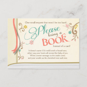 Carte D'accompagnement Livre d'histoire Apportez un livre Vintage Jaune