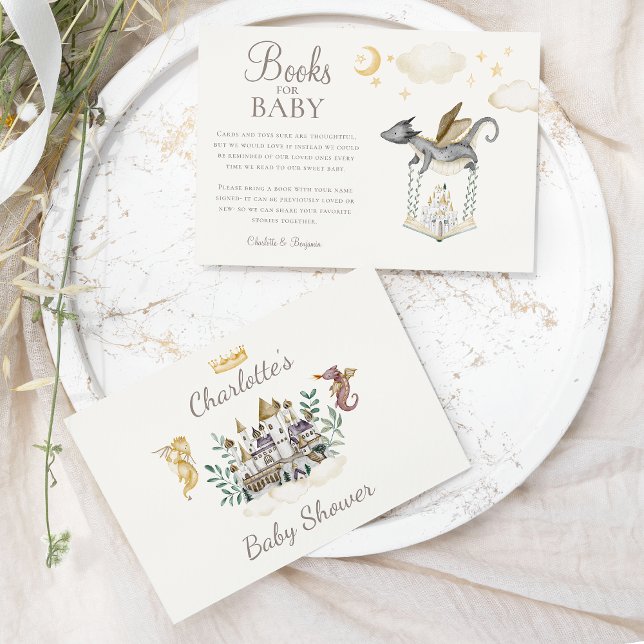 Carte D'accompagnement Livre D'Histoire Dragon Baby shower Livres Pour Ba (Créateur téléchargé)