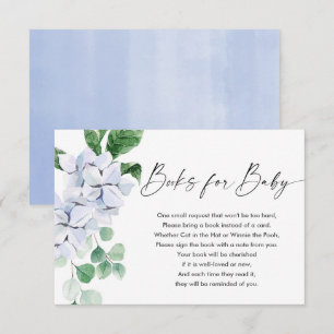 Carte D'accompagnement Livre vert fleuri bleu printemps pour bébé garçon